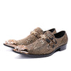 Luxury Brand Noble Elegant Leather Men Dress Shoes - Auburn