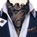 British Style Luxury Men Vintage Paisley Formal Cravat Tie 