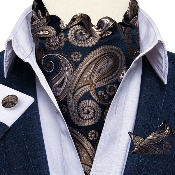 British Style Luxury Men Vintage Paisley Formal Cravat Tie 