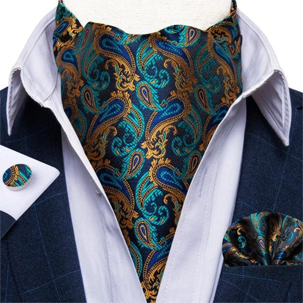 British Style Luxury Men Vintage Paisley Formal Cravat Tie 
