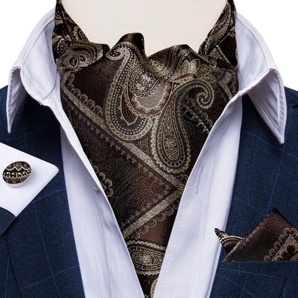 British Style Luxury Men Vintage Paisley Formal Cravat Tie 