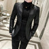 Faux Leather Slim Fit Men Blazer - Black / L (Asian Size) -
