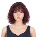 Highlight Blonde Jerry Curly Short Bob Women Wigs - Hair