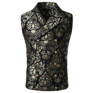 Luxury Brocade Victorian Gothic Double Breasted Men Vest - 
