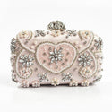 Luxury Geometric Pearl Bridal Clutch - Pink - On sale Free