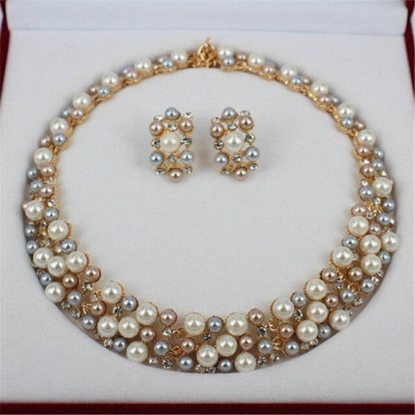 Pearl Dubai Beads Gold Color Party Jewelry - Jewelry On sale