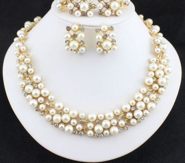 Pearl Dubai Beads Gold Color Party Jewelry - Jewelry On sale