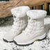 Soft Suede Leather Fleece Warm Wool Women Winter Boots - 